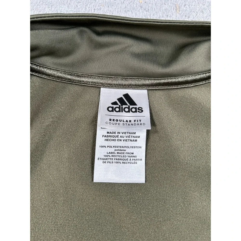 Adidas Jacket Youth‎ Boys Large Green Track Tricot 3-Stripe Full Zip Training